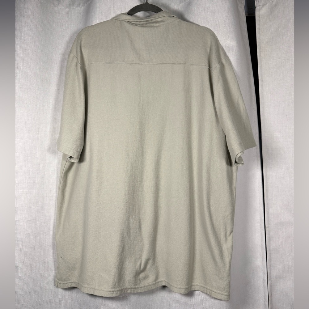 Madewell Easy Short Sleeve Shirt in Stripe Sage Green XL - Picture 6 of 10